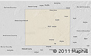 Shaded Relief 3D Map of Martin County, desaturated