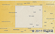 Shaded Relief 3D Map of Martin County, physical outside