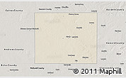 Shaded Relief 3D Map of Martin County, semi-desaturated