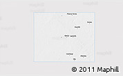 Silver Style 3D Map of Martin County, single color outside