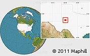 Satellite Location Map of Martin County, highlighted country