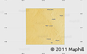 Physical Map of Martin County, single color outside