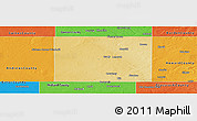 Physical Panoramic Map of Martin County, political outside