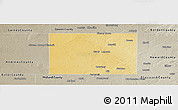 Physical Panoramic Map of Martin County, semi-desaturated