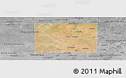 Satellite Panoramic Map of Martin County, desaturated
