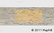 Satellite Panoramic Map of Martin County, semi-desaturated