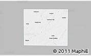 Gray 3D Map of Mitchell County, single color outside