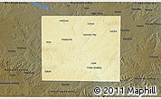 Physical 3D Map of Mitchell County, darken
