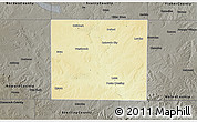Physical 3D Map of Mitchell County, darken, semi-desaturated