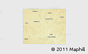 Physical 3D Map of Mitchell County, single color outside