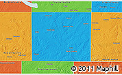Political 3D Map of Mitchell County