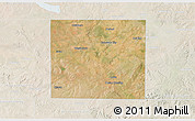 Satellite 3D Map of Mitchell County, lighten