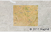 Satellite 3D Map of Mitchell County, lighten, semi-desaturated