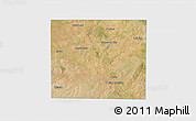 Satellite 3D Map of Mitchell County, single color outside