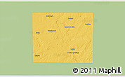 Savanna Style 3D Map of Mitchell County, single color outside