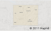 Shaded Relief 3D Map of Mitchell County, lighten, semi-desaturated
