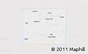 Silver Style 3D Map of Mitchell County, single color outside