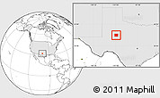Blank Location Map of Mitchell County, highlighted country