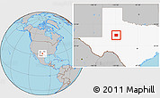 Gray Location Map of Mitchell County, highlighted parent region