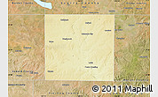 Physical Map of Mitchell County, satellite outside