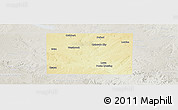 Physical Panoramic Map of Mitchell County, lighten, semi-desaturated