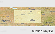 Physical Panoramic Map of Mitchell County, satellite outside
