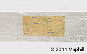Satellite Panoramic Map of Mitchell County, lighten, semi-desaturated