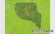 Satellite Map of Nacogdoches County, physical outside