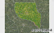 Satellite Map of Nacogdoches County, semi-desaturated