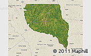 Satellite Map of Nacogdoches County, shaded relief outside