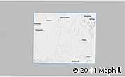 Gray 3D Map of Nolan County, single color outside