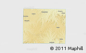 Physical 3D Map of Nolan County, single color outside