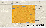 Political 3D Map of Nolan County, shaded relief outside
