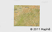 Satellite 3D Map of Nolan County, single color outside