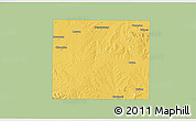 Savanna Style 3D Map of Nolan County, single color outside