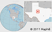 Gray Location Map of Nolan County, highlighted parent region, hill shading