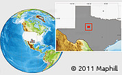 Physical Location Map of Nolan County, highlighted country, highlighted parent region