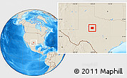 Shaded Relief Location Map of Nolan County