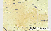 Physical Map of Nolan County