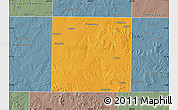Political Map of Nolan County, semi-desaturated
