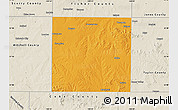 Political Map of Nolan County, shaded relief outside