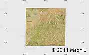 Satellite Map of Nolan County, single color outside