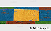 Political Panoramic Map of Nolan County, darken