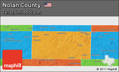 Political Panoramic Map of Nolan County