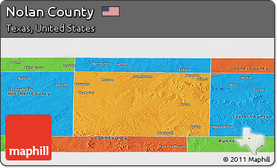Political Panoramic Map of Nolan County