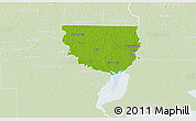 Physical 3D Map of Orange County, lighten