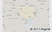 Shaded Relief Map of Orange County, semi-desaturated
