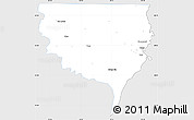 Silver Style Simple Map of Orange County, single color outside