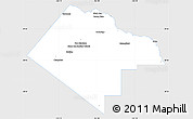 Silver Style Simple Map of Pecos County, single color outside