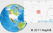 Physical Location Map of Red River County, highlighted country